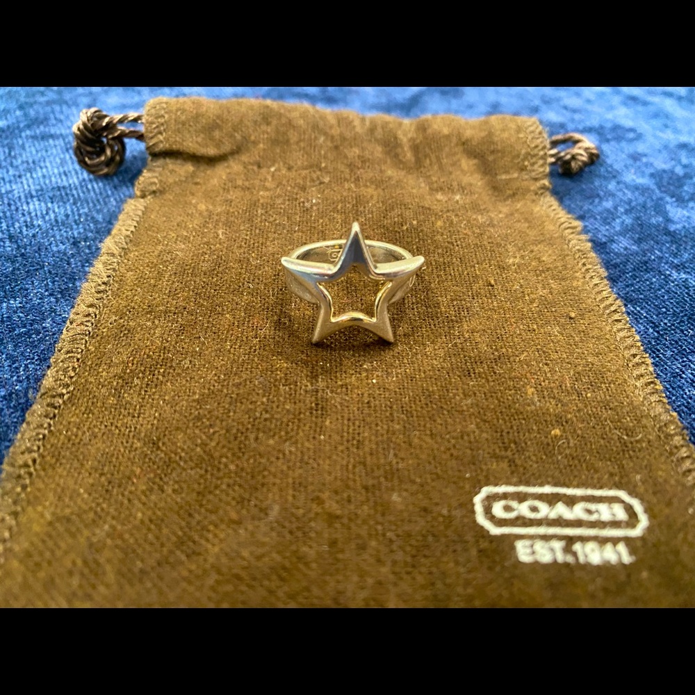 Coach sterling silver star ring